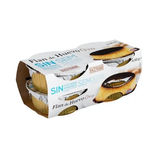Flan de huevo sin azúcares añadidos Hacendado - 0.4 kg - Imagen del producto en Findit