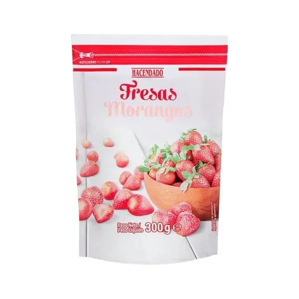 Fresas enteras Hacendado ultracongeladas - 0.3 kg - Imagen del producto en Findit