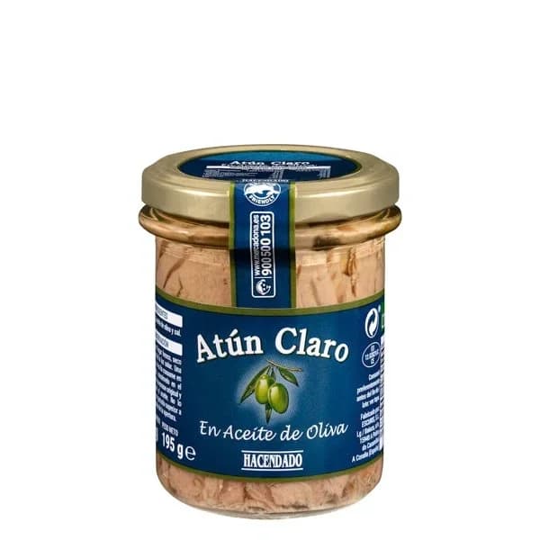 Atún claro en aceite de oliva Hacendado - 0.14 kg - Imagen del producto en Findit
