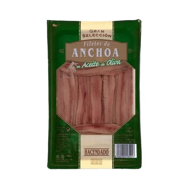 Filetes de anchoa en aceite de oliva Hacendado - 0.11 kg - Imagen del producto en Findit