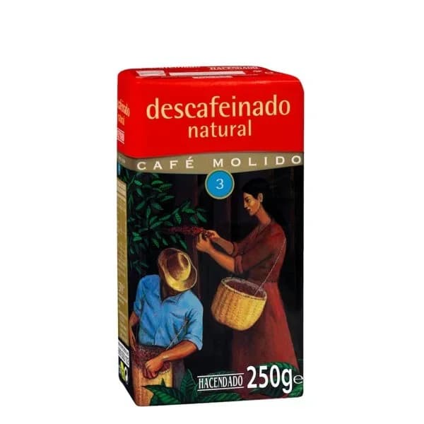 Café molido descafeinado natural Hacendado - 0.25 kg - Imagen del producto en Findit