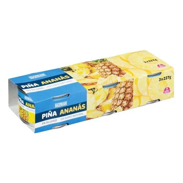 Piña en su jugo Hacendado rodajas - 0.42 kg - Imagen del producto en Findit