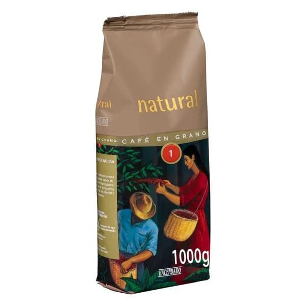 Café en grano natural Hacendado - 1 kg - Imagen del producto en Findit