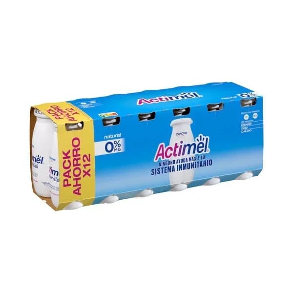 Bebida desnatada natural Actimel pack 12 x 100 g - 1.2 kg - Imagen del producto en Findit