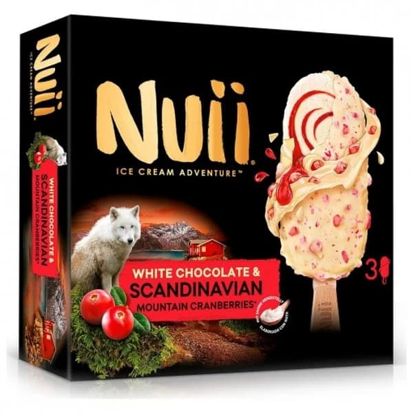 Helado de chocolate blanco con arándano 3 unidades - 0.22 l - Imagen del producto en Findit