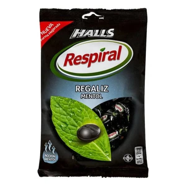 Caramelos regaliz mentol Respiral Halls - 0.15 kg - Imagen del producto en Findit