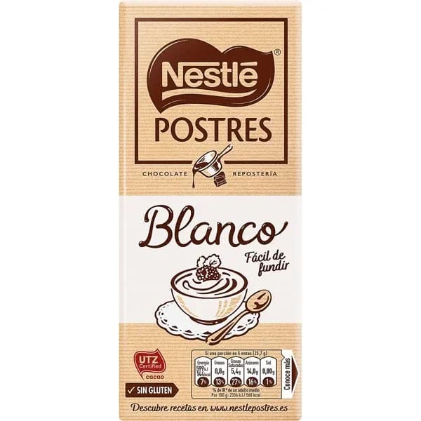 Chocolate blanco para fundir Nestlé Postres 170 g. - 0.17 kg - Imagen del producto en Findit