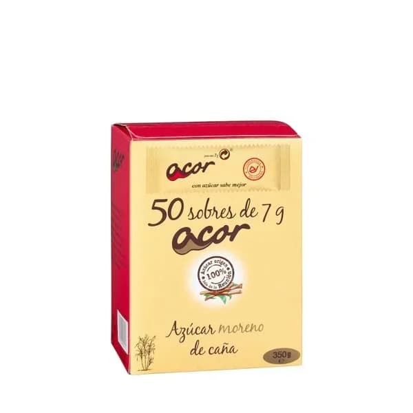 Azúcar moreno de caña en sobres Hacendado - 0.35 kg - Imagen del producto en Findit