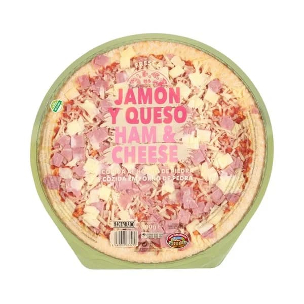 Pizza jamón y queso familiar Hacendado - 0.6 kg - Imagen del producto en Findit