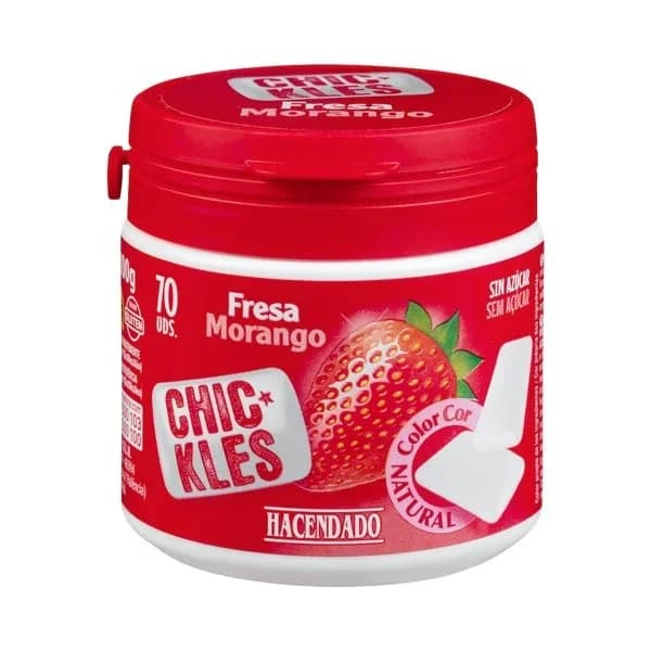 Chicles fresa gragea Hacendado - 0.1 kg - Imagen del producto en Findit