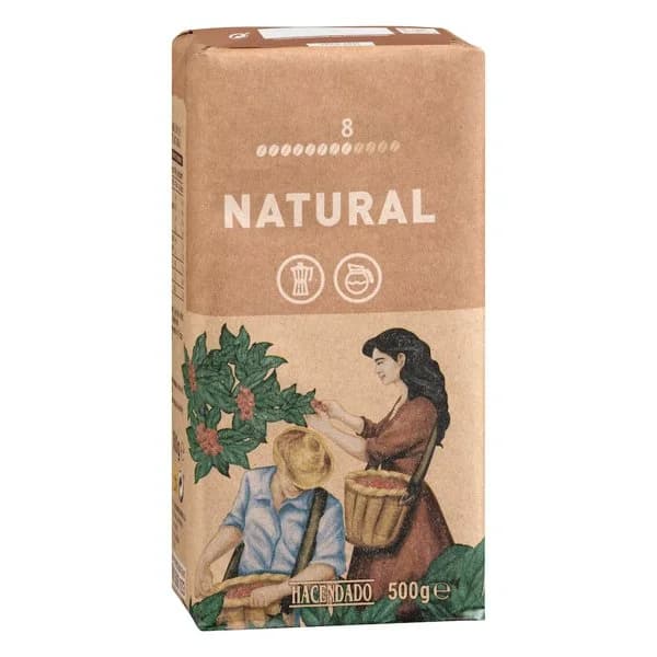 Café molido natural Hacendado - 0.5 kg - Imagen del producto en Findit