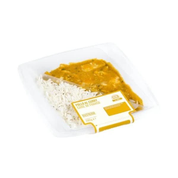 Pollo al curry Hacendado con arroz basmati - 0.28 kg - Imagen del producto en Findit
