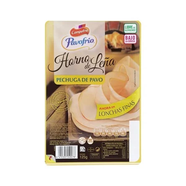 Pechuga de pavo al horno de leña Campofrío lonchas - 0.12 kg - Imagen del producto en Findit