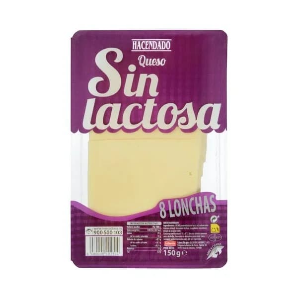 Queso lonchas sin lactosa de vaca Hacendado - 1 ud - Imagen del producto en Findit