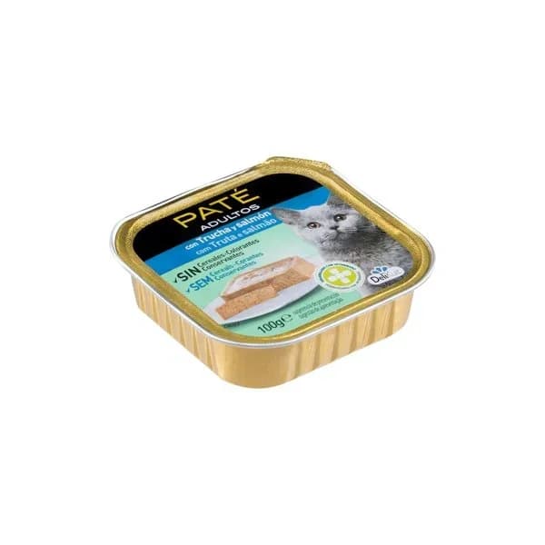 Paté gato adulto Delikuit con trucha y salmón - 1 ud - Imagen del producto en Findit