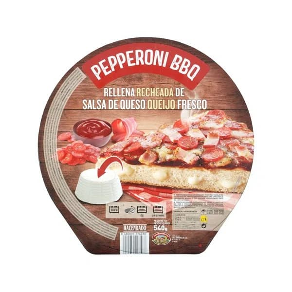 Pizza Pepperoni barbacoa Hacendado ultracongelada - 0.54 kg - Imagen del producto en Findit