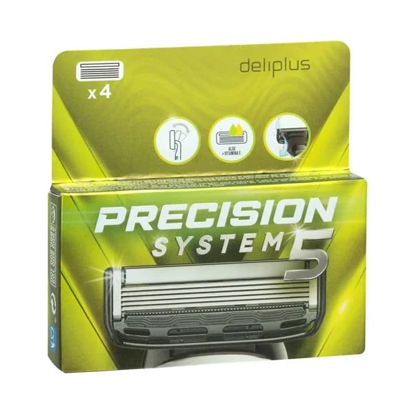 Recambios maquinilla de afeitar Deliplus Precision System 5 hojas - 4 ud - Imagen del producto en Findit