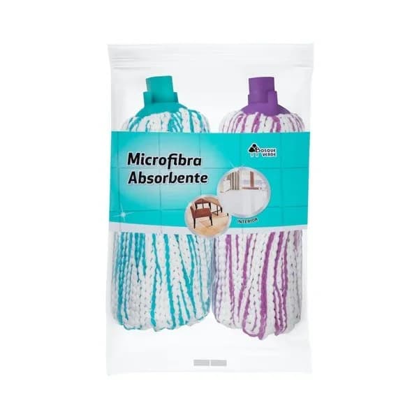 Fregona Microfibra Absorbente Bosque Verde - 2 ud - Imagen del producto en Findit
