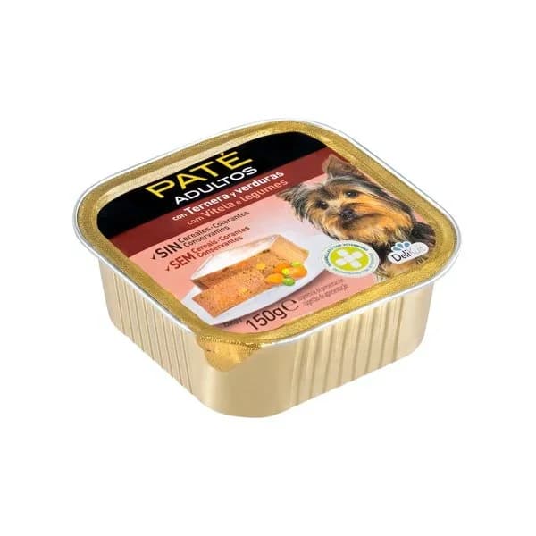 Paté perro adulto Delikuit con ternera y verduras - 1 ud - Imagen del producto en Findit