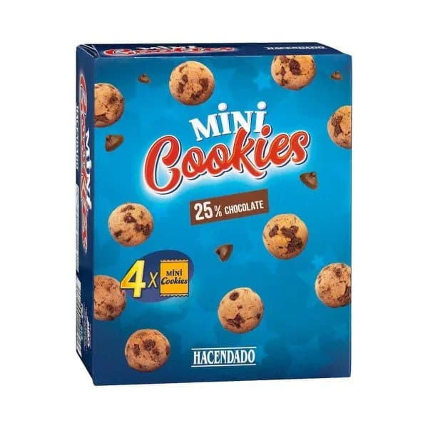 Galletas mini cookies Hacendado - 0.16 kg - Imagen del producto en Findit