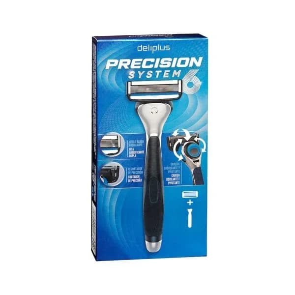 Maquinilla de afeitar recargable Deliplus Precision System 6 hojas - 1 ud - Imagen del producto en Findit