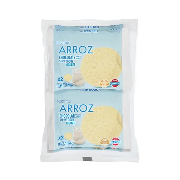 Tortitas de arroz con chocolate blanco sabor yogur Hacendado - 0.12 kg - Imagen del producto en Findit