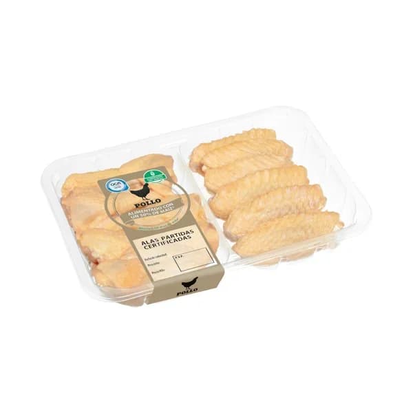 Alas partidas de pollo certificado alimentado con un 50% de maíz - 0.59 kg - Imagen del producto en Findit