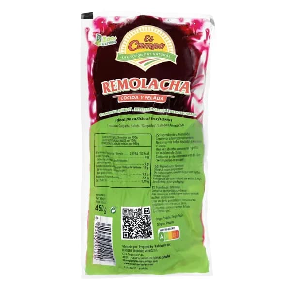 Remolacha cocida y pelada - 0.45 kg - Imagen del producto en Findit