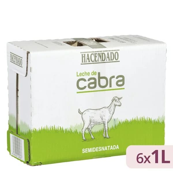 Leche semidesnatada de cabra Hacendado - 6 l - Imagen del producto en Findit