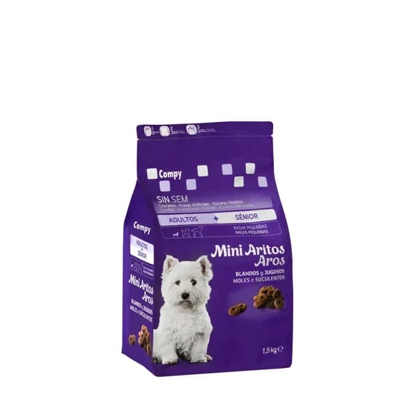 Mini aritos perro adulto y sénior Compy - 1.5 kg - Imagen del producto en Findit
