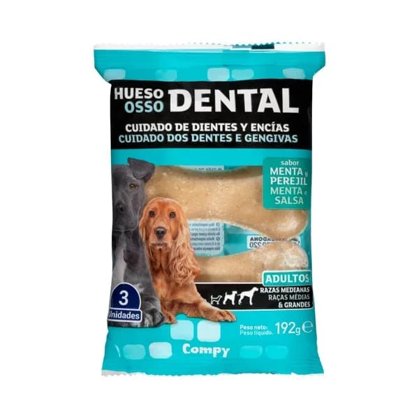 Hueso dental perro adulto sabor menta y perejil Compy - 0.19 kg - Imagen del producto en Findit