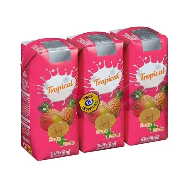 Fruta + leche tropical Hacendado - 1 ud - Imagen del producto en Findit