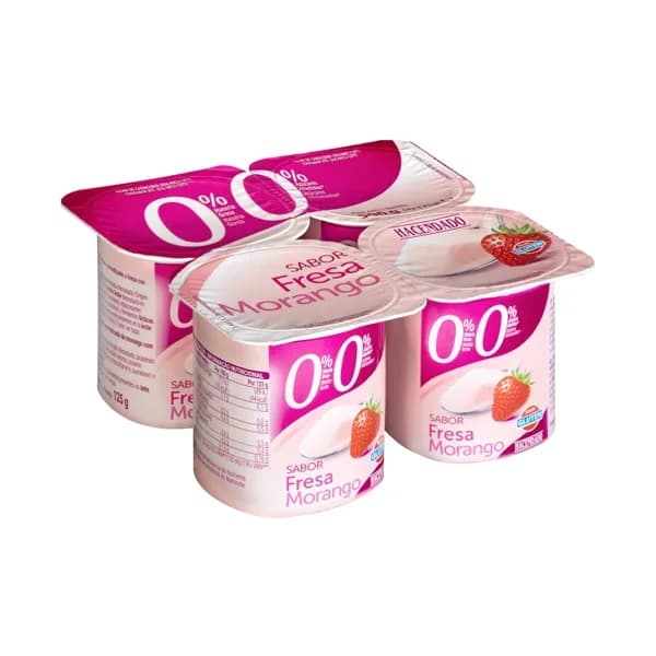 Yogur sabor fresa Hacendado 0% m.g 0% sin azúcares añadidos - 0.5 kg - Imagen del producto en Findit