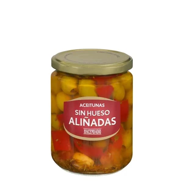 Aceitunas verdes sin hueso aliñadas Hacendado - 0.2 kg - Imagen del producto en Findit