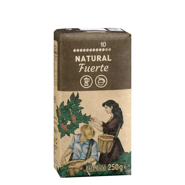 Café molido natural fuerte Hacendado - 0.25 kg - Imagen del producto en Findit