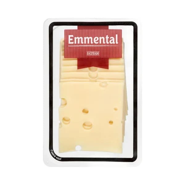 Queso lonchas emmental de vaca Hacendado - 0.2 kg - Imagen del producto en Findit