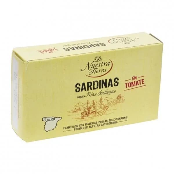 Sardinas en tomate De Nuestra Tierra 80 g. - 0.08 kg - Imagen del producto en Findit