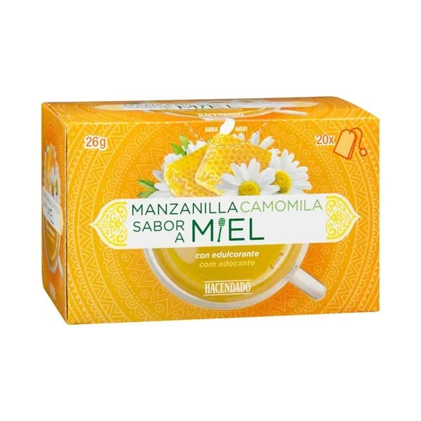 Infusión Manzanilla sabor a miel Hacendado - 0.03 kg - Imagen del producto en Findit