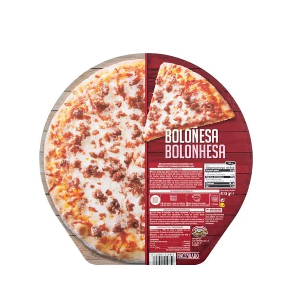 Pizza boloñesa Hacendado ultracongelada - 0.4 kg - Imagen del producto en Findit