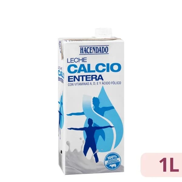 Leche entera calcio Hacendado - 1 l - Imagen del producto en Findit