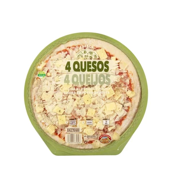 Pizza 4 quesos Hacendado - 0.41 kg - Imagen del producto en Findit