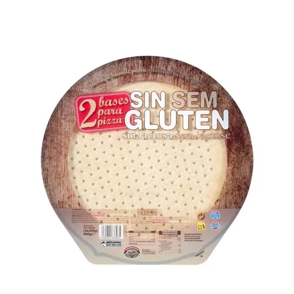 Bases de pizza sin gluten sin lactosa Hacendado ultracongeladas - 0.4 kg - Imagen del producto en Findit