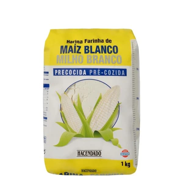 Harina de maíz blanco precocida Hacendado - 1 kg - Imagen del producto en Findit