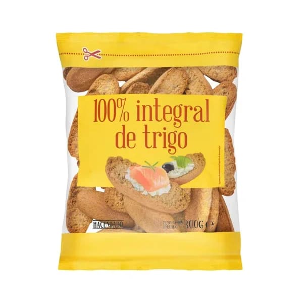 Panecillo tostado 100% integral de trigo Hacendado - 0.3 kg - Imagen del producto en Findit