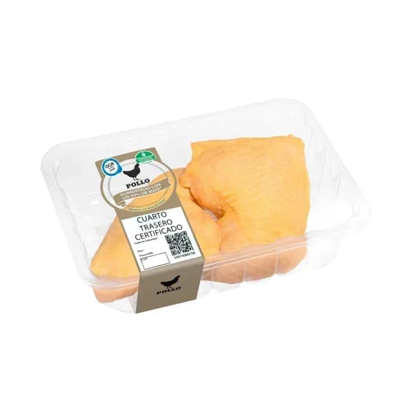 Cuartos traseros de pollo certificado alimentado con un 50% de maíz - 0.9 kg - Imagen del producto en Findit