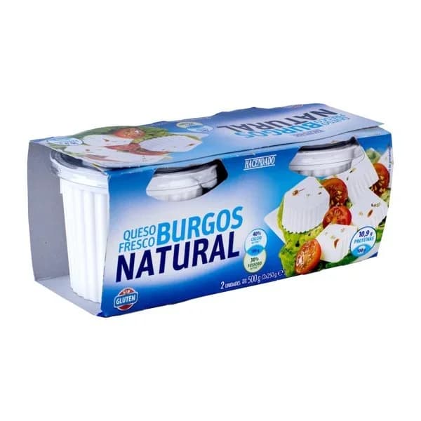Queso fresco Burgos natural de vaca Hacendado - 1 ud - Imagen del producto en Findit
