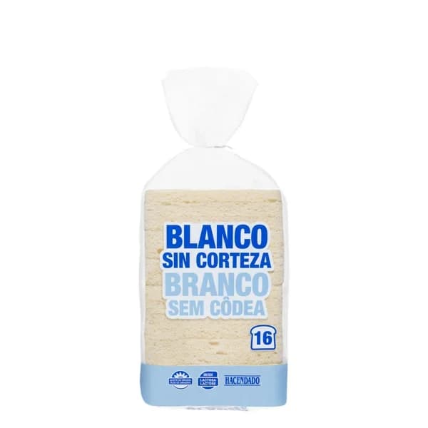 Pan de molde blanco sin corteza Hacendado - 0.45 kg - Imagen del producto en Findit