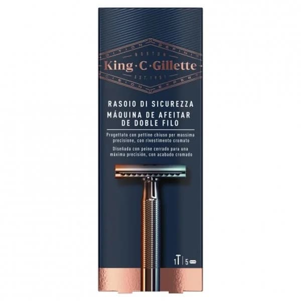 Máquina afeitar doble filo-5 recamb. KING C GILLETTE, pack 1 ud - 1 ud - Imagen del producto en Findit