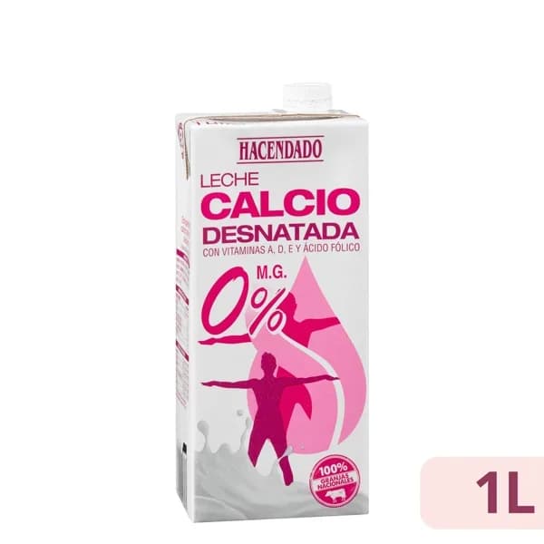 Leche desnatada calcio Hacendado - 1 l - Imagen del producto en Findit