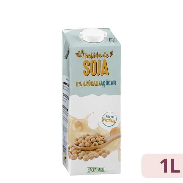 Bebida de soja 0% azúcar Hacendado - 1 l - Imagen del producto en Findit